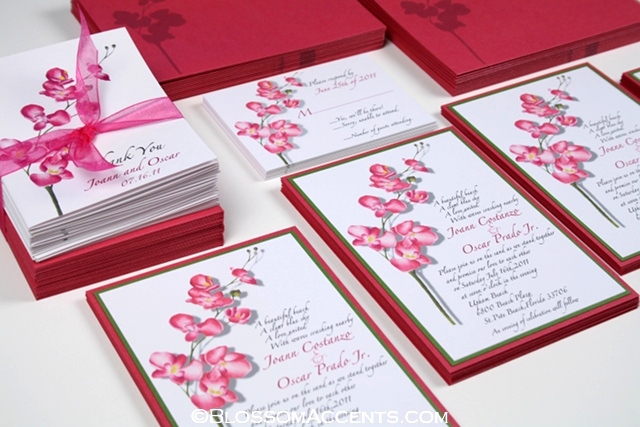Wedding Blossoms: Orchid Wedding Invitations