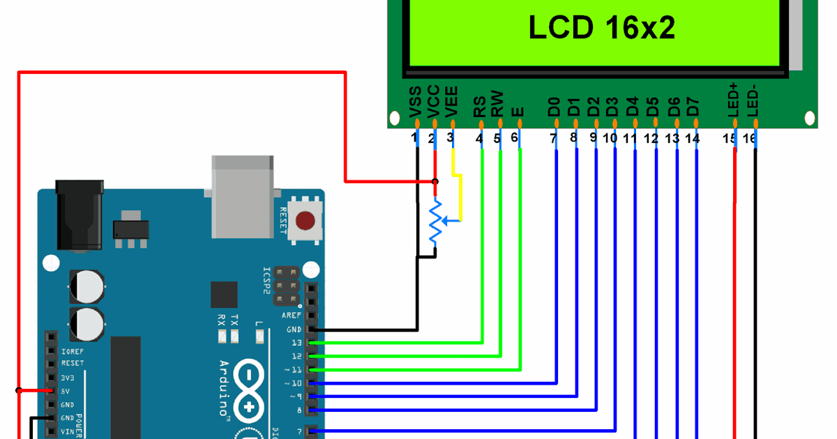 Menulis di LCD 1602 dengan arduino menggunakan i2c - SKEMA ELEKTRO KU