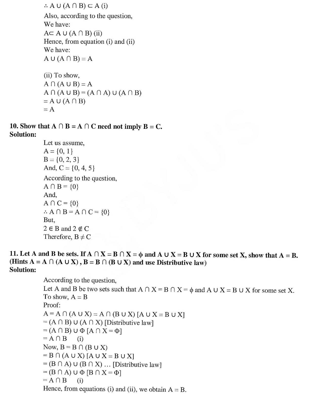 NCERT Solutions for Class 11 Maths Chapter 1 Sets Vidfom Elearning