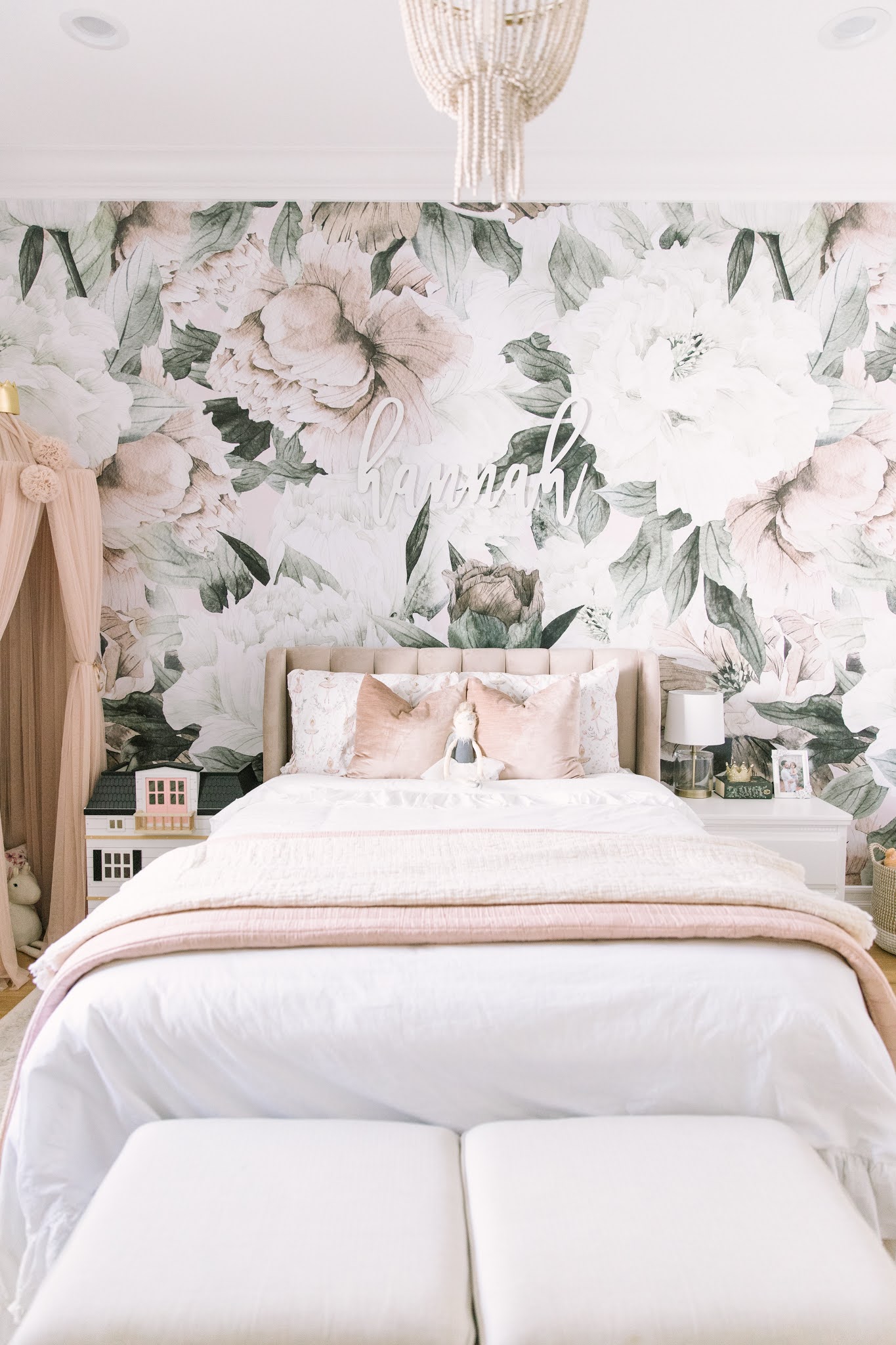 vintage floral big girl room