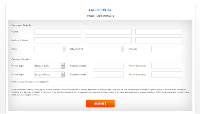 Enter personal details again