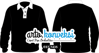 Kaos Polos Hitam Depan Belakang