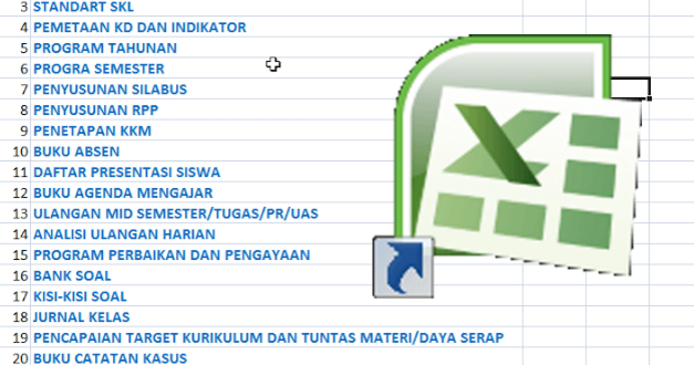 Download 24 Administrasi Guru Lengkap dalam 1 File Excel 