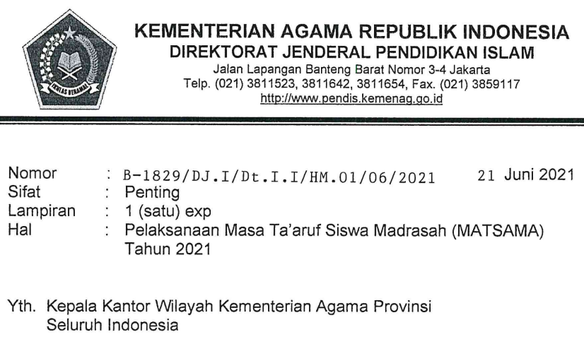 Panduan Pelaksanaan Matsama Tahun 2021