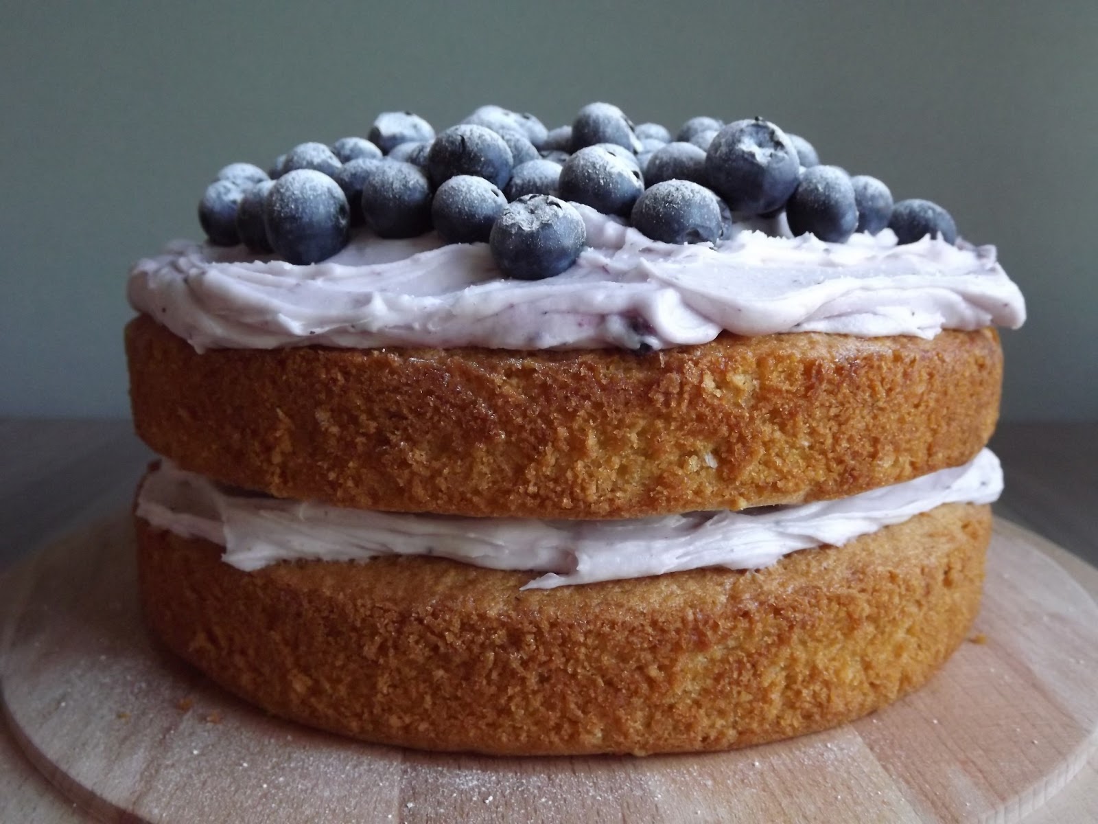 Hazelnut, Lemon and Blueberry Layer Cake