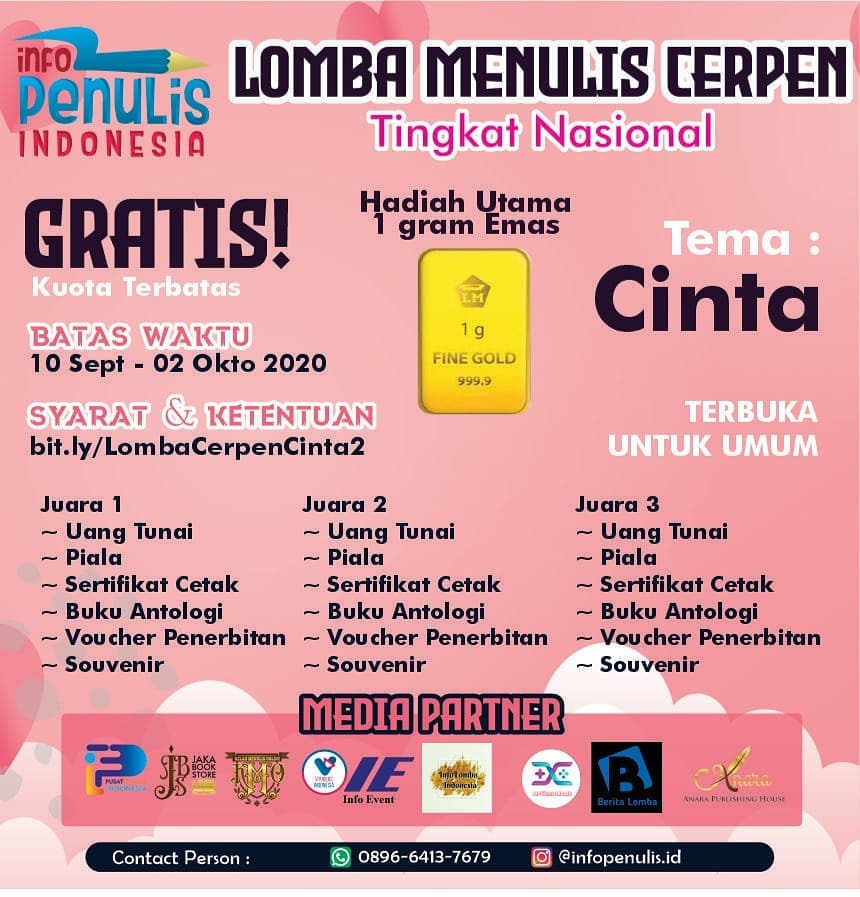 Lomba Menulis Cerpen Berhadiah 1 Gram Emas Info Penulis Indonesia Info Lomba Menulis