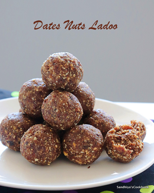 Sandhiya's Cookbook Dates Nuts Ladoo Dry Nuts Ladoo Dates Ladoo