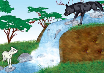 The Wolf and the Lamb story for kids