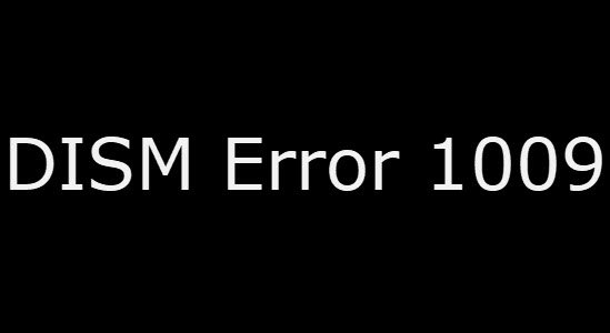 Error DISM 1009