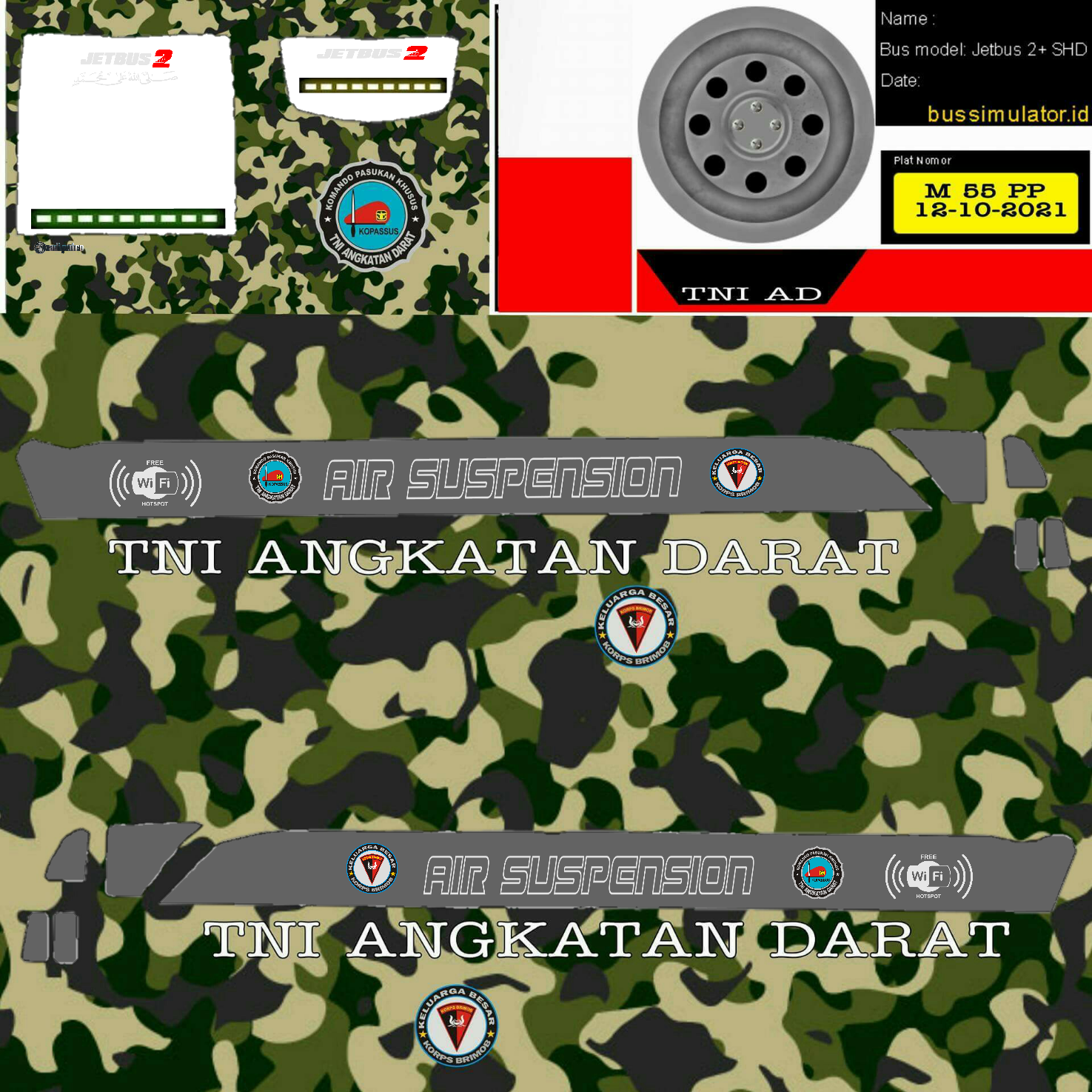 Livery Bussid Tni Shd livery bussid anti gosip