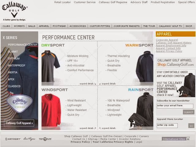 Sportmondo sports portal: Web news : Callaway Golf Apparel E-Commerce ...