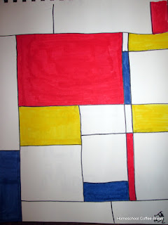 Artist Study - Piet Mondrian on the Virtual Refrigerator, an art link-up hosted by Homeschool Coffee Break @ kympossibleblog.blogspot.com #virtualfridge