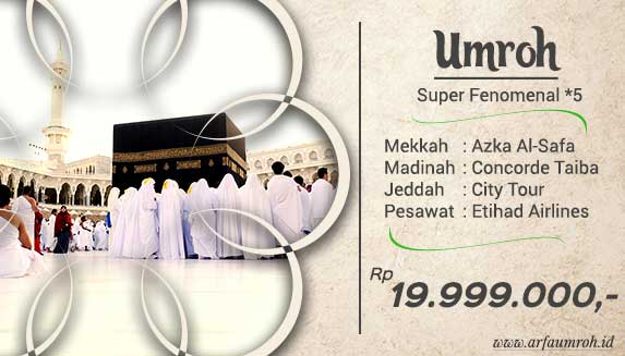 umroh super fenomenal bintang 5 bulan oktober arfa tour