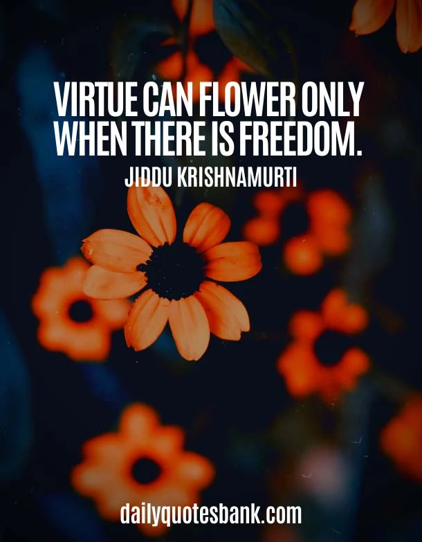 Jiddu Krishnamurti Quotes On Freedom