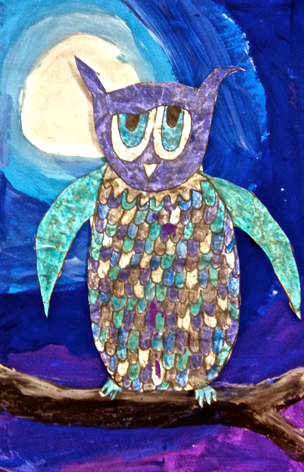 Art. Eat. Tie Dye. Repeat. 3rd Grade Owl Batik