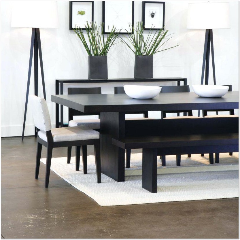 9pcs Contemporary Black Counter Height Dining Table 8 Stools Set