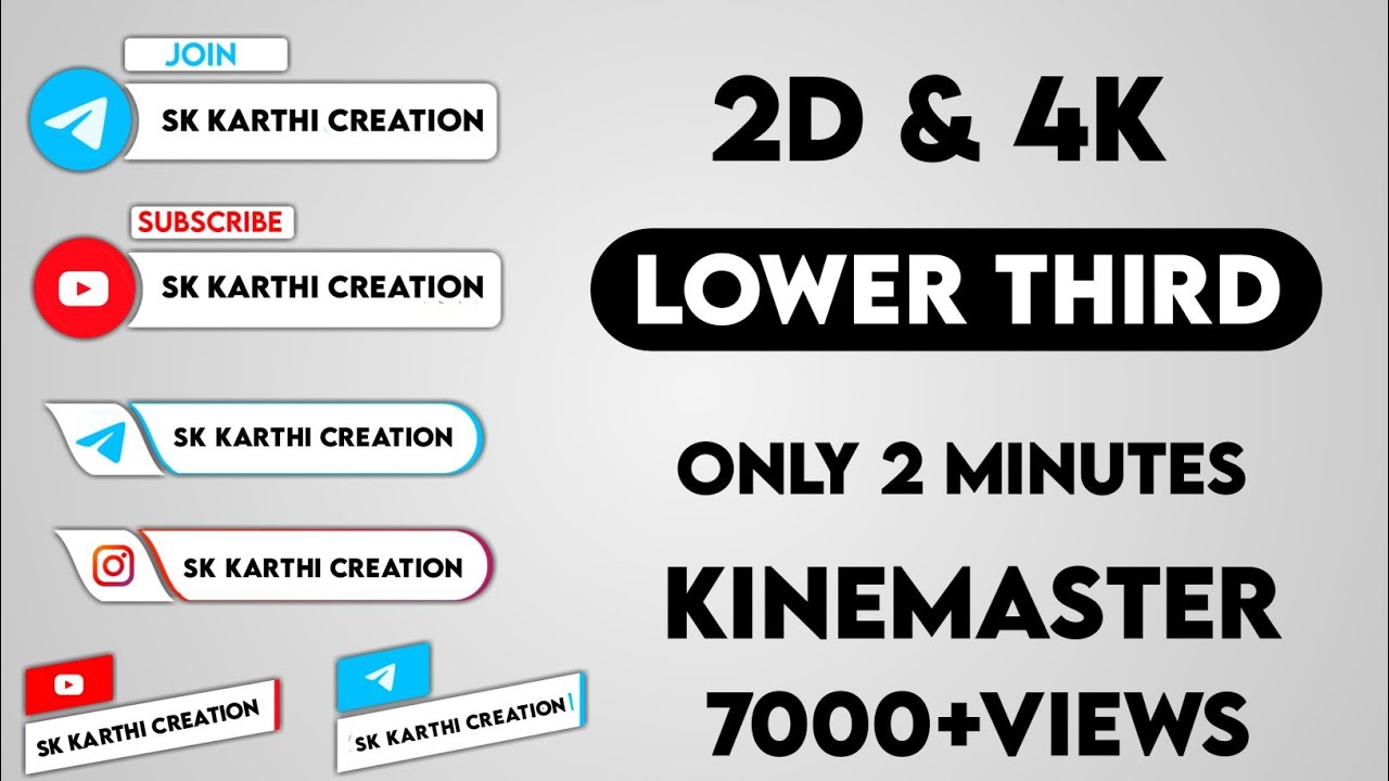 How To Create Lower Third Animation 4k Telegram Trending Lower Third Animation Kinemaster