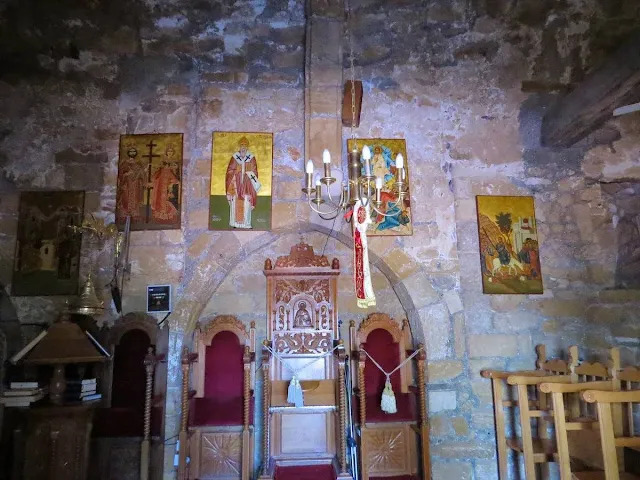 Cyprus Road Trip Itinerary: Inside the chapel at St. Nicholas of the Cats
