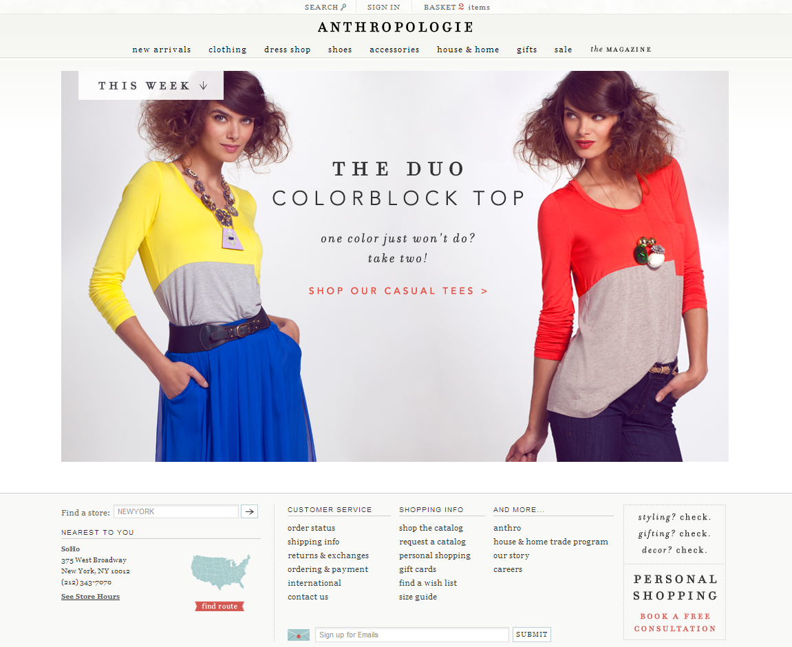 Effortlessly with roxy: Anthropologie's website gets a fall overhaul!