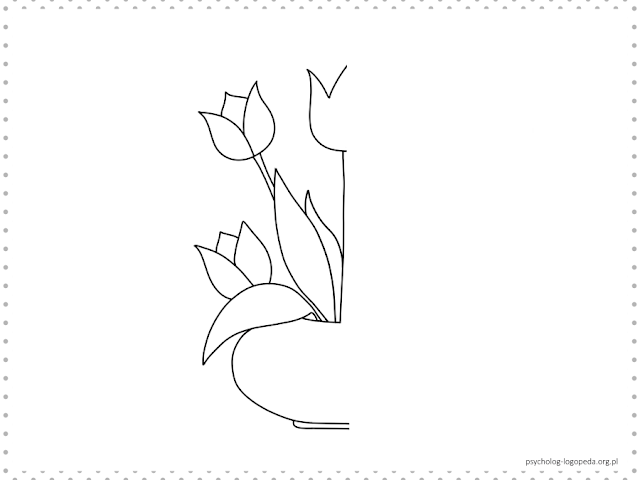 karta pracy wiosna tulipany darmowa darmowe materiały do terapii logopedycznej