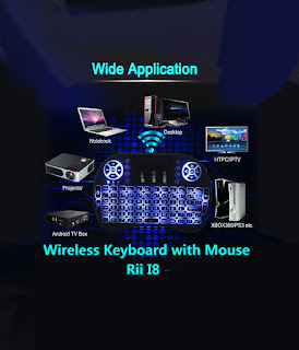 Wireless Keyboard with Mouse Rii I8