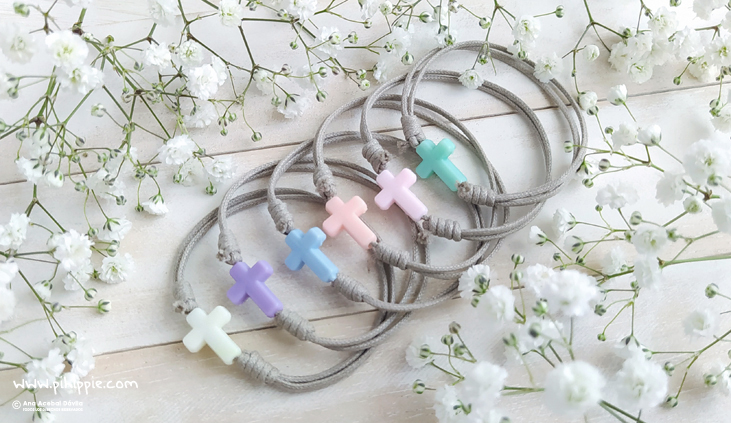 Pulseras - pihippie recordatorios de comunión y bautizo personalizados