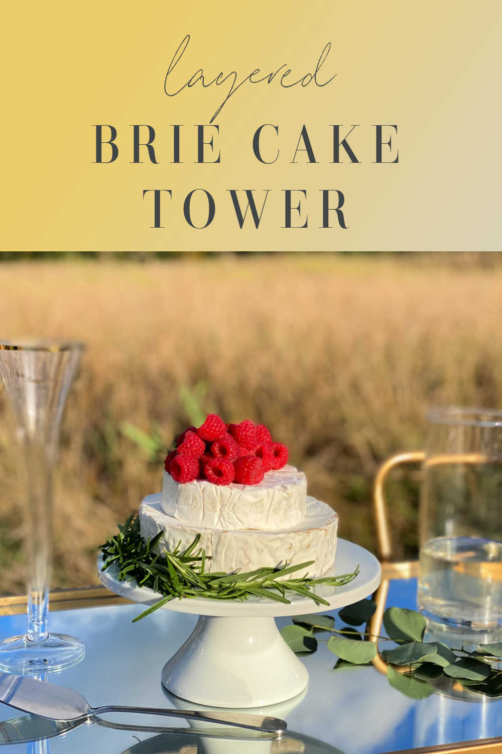 brie cheese cake tower