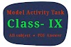 Model activity task class 9 pdf all subject answer (2021)