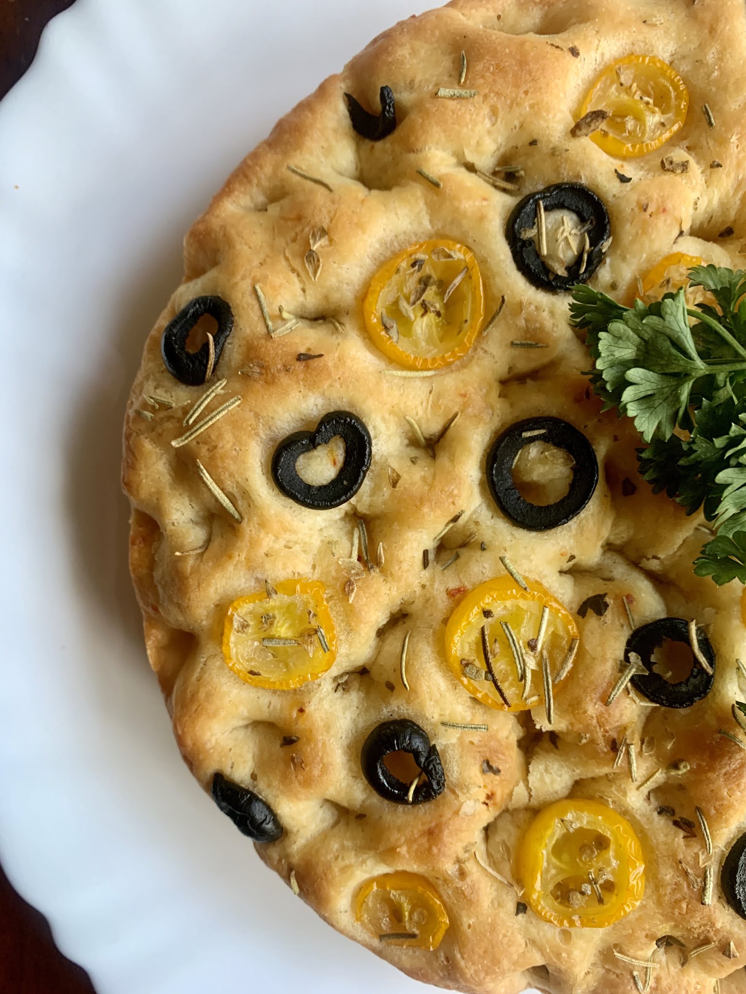 Focaccia Bread. An Italian savory bread which can be served wit soups