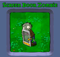 Screen Door Zombie merupakan zombi yang menyerang tanaman dengan membawa pi...