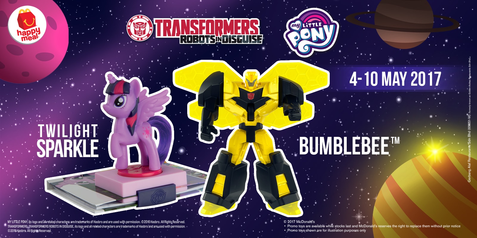 Mcdonald S Happy Meal Free Transformers My Little Pony Toys