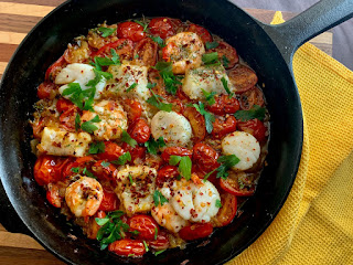 Jammy Roasted Seafood en Tomate