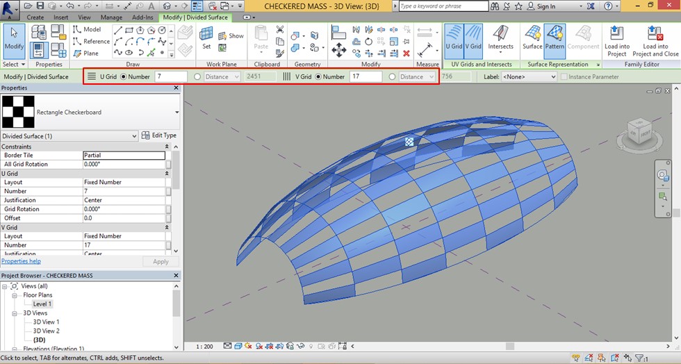 Revit Adaptive Components for Beginners Checkered Panelling Tutorial
