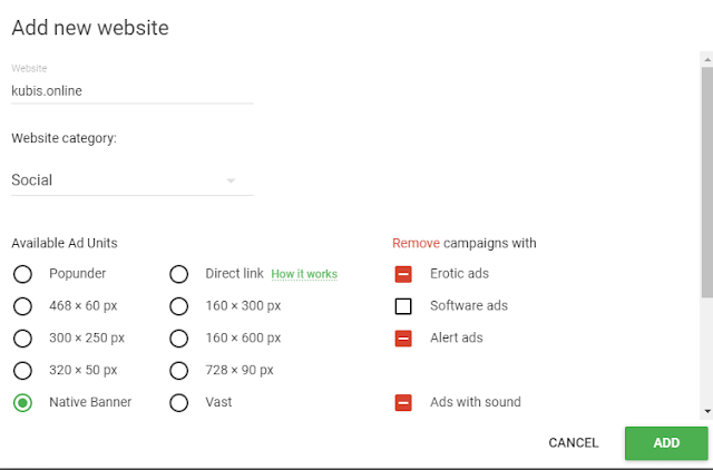 Cara Mudah Daftar Adsterra 100% Diterima Sebagai Alternative Adsense