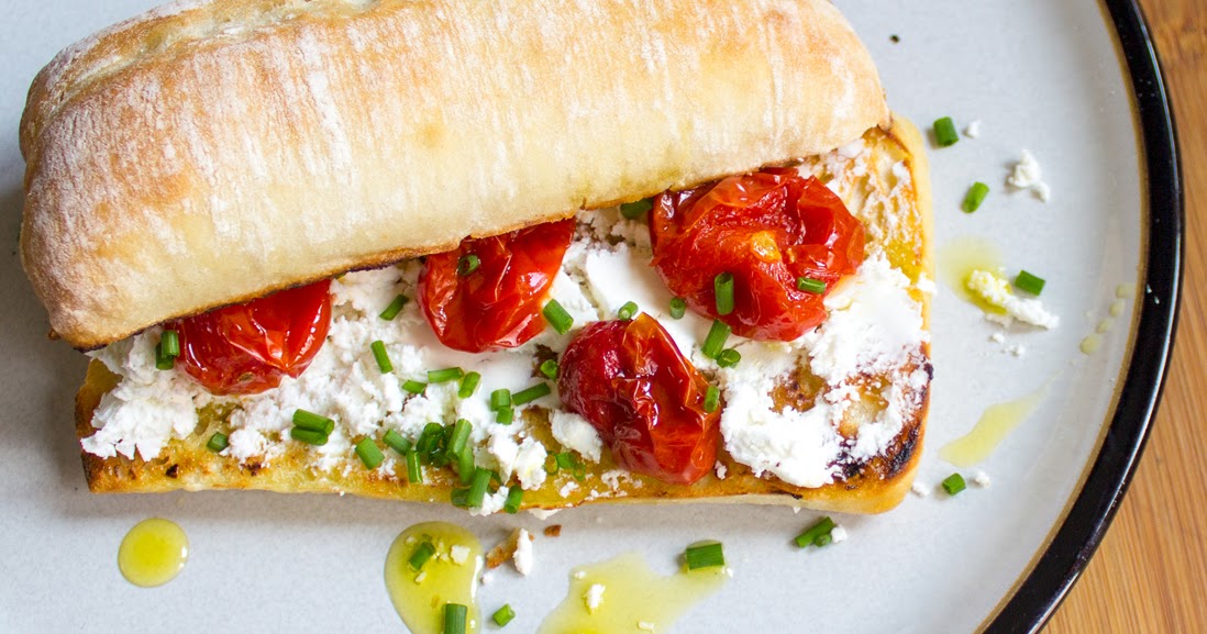 Goat's Cheese Ciabatta Sandwich A Glug of Oil