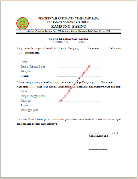 12+ Contoh Surat Pernyataan Menikah, Jejaka / Perawan ...