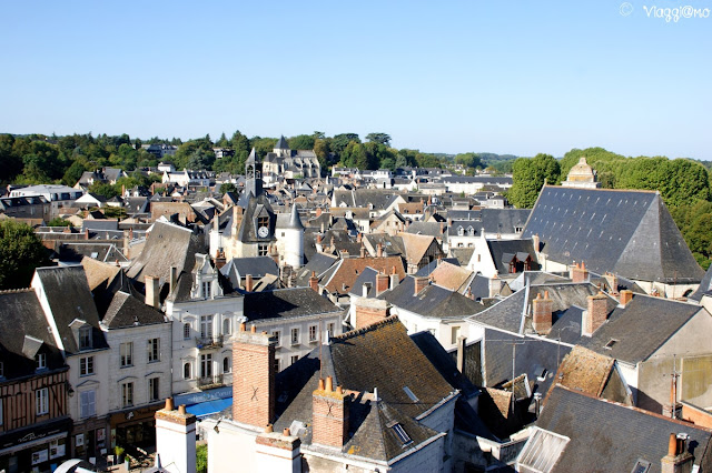 Bella vista sui tetti di Amboise dal Palazzo Reale