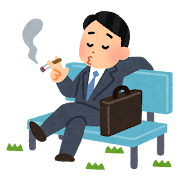 仕事をサボる会社員のイラスト