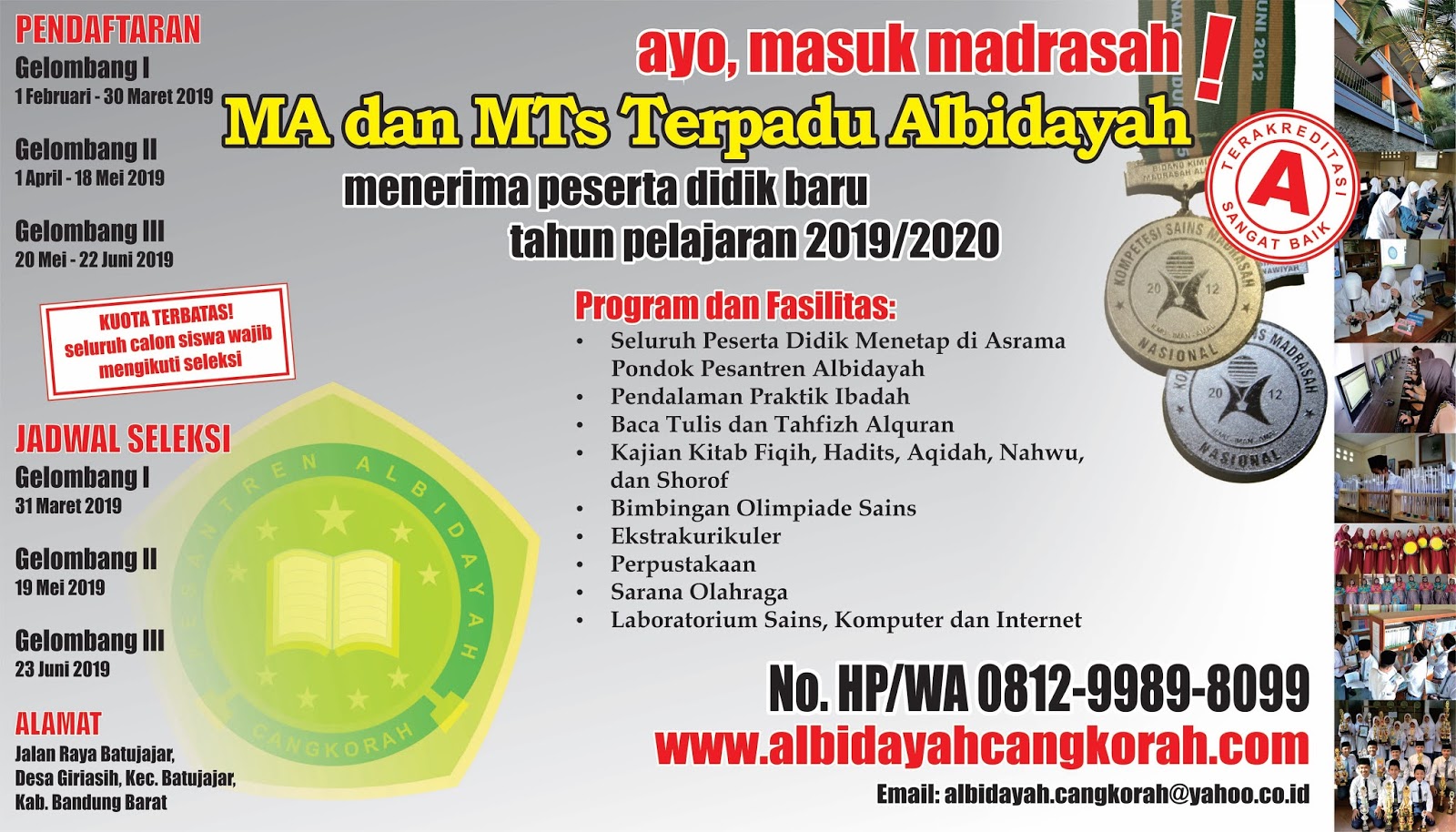 Spanduk Penerimaan Santri Baru desain banner kekinian