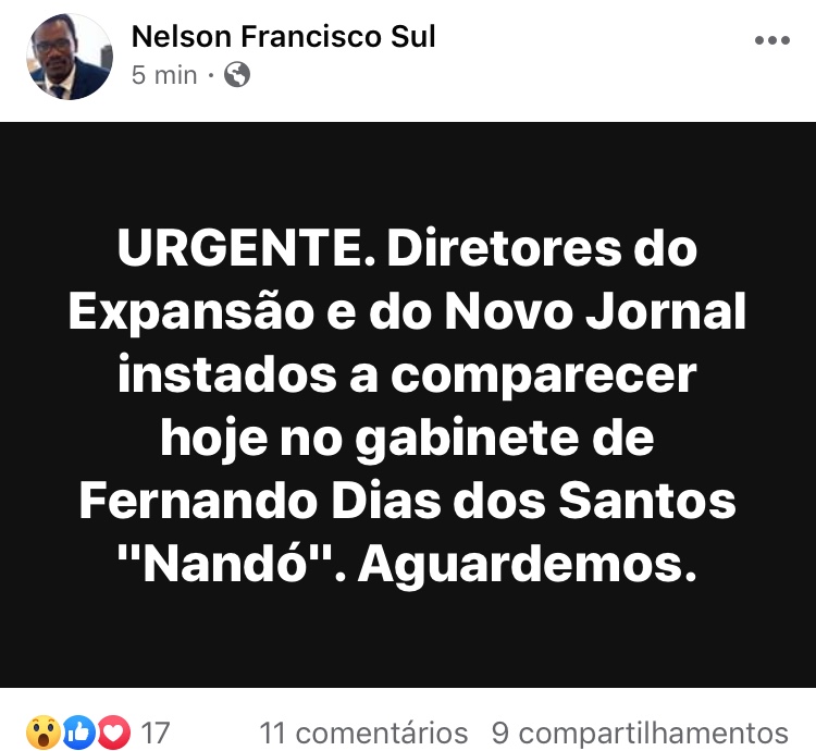 os directores do Jornal Expansão e do Novo Jornal