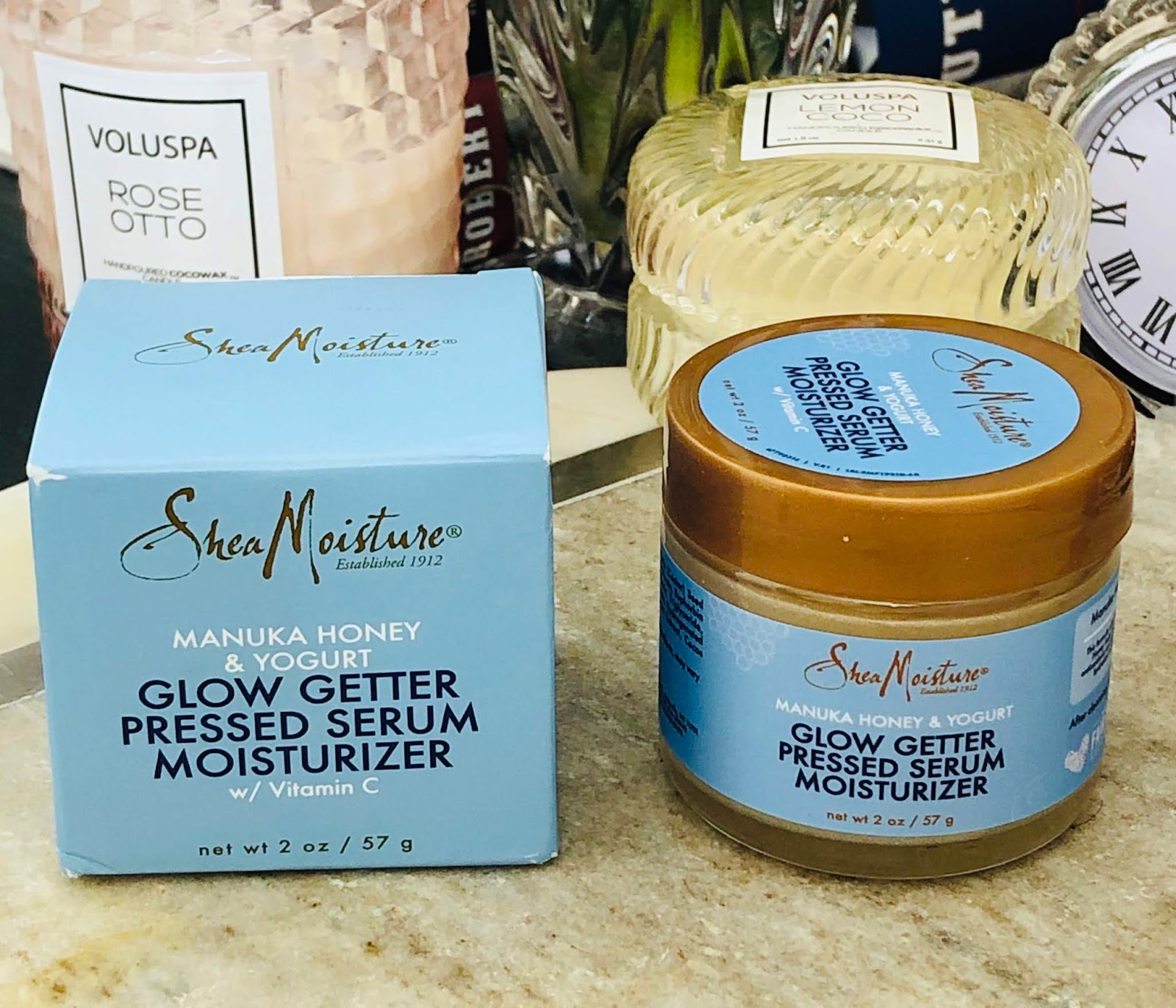 Shea Moisture Manuka Honey & Yogurt Glow Getter Pressed Serum Moisturizer Review Bella Noir Beauty