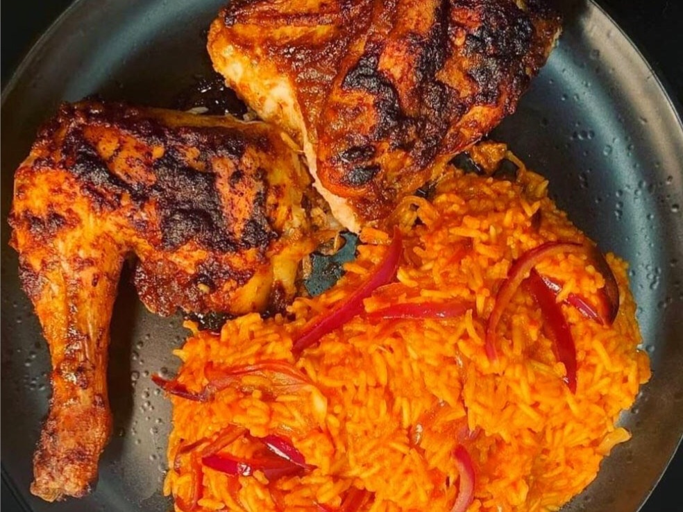 Nigerian Jollof Rice & Jerk Chicken
