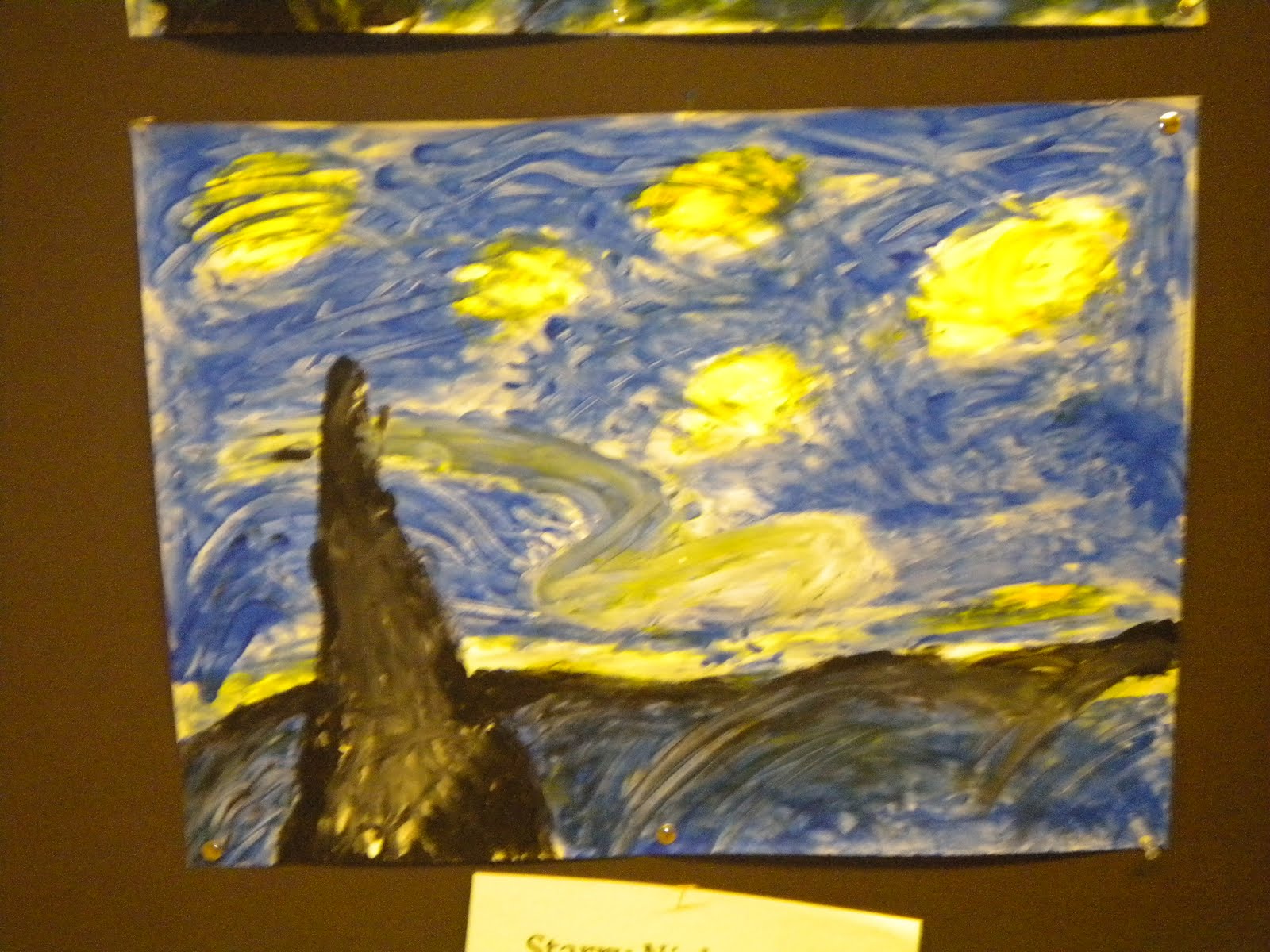 Justin's Blog Finger Painting Starry Night