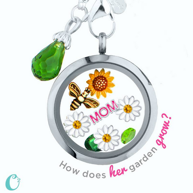 Garden Themed Mother's Day Origami Owl Living Locket | Shop StoriedCharms.com