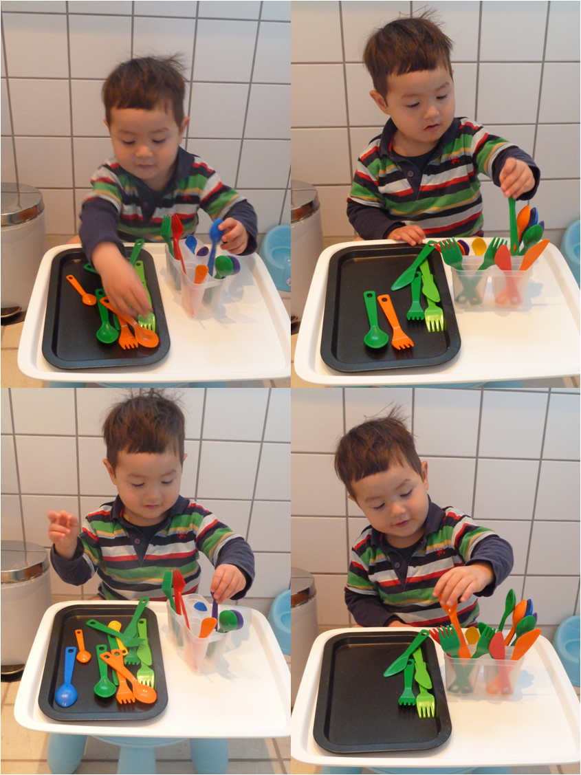 Sorting Spoons - My Bored Toddler Learning Through Play!