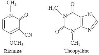 ricinine and theophylline