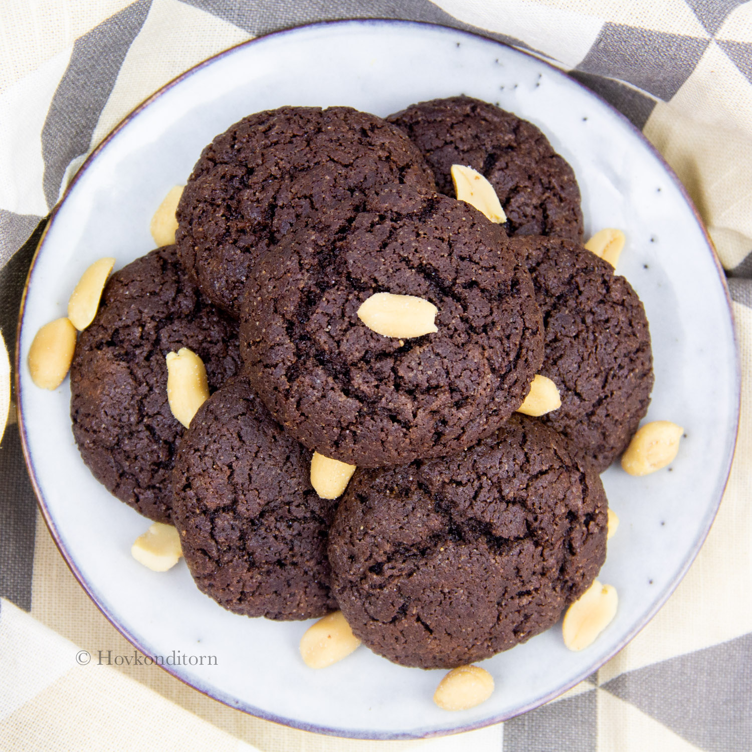 Flourless Chocolate & Hazelnut Peanut Butter Cookies