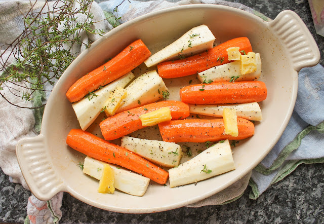 Food Lust People Love: Duck-fat Roasted Carrots and Parsnips are simple yet flavorful. The duck fat adds richness and roasting brings out the natural sweetness of the vegetables.