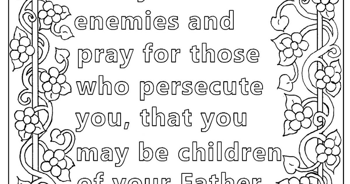  Matthew 5 Coloring Pages for Kids