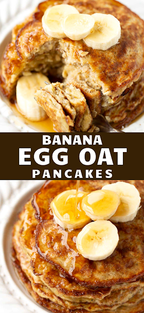 Banana Egg Oat Pancakes